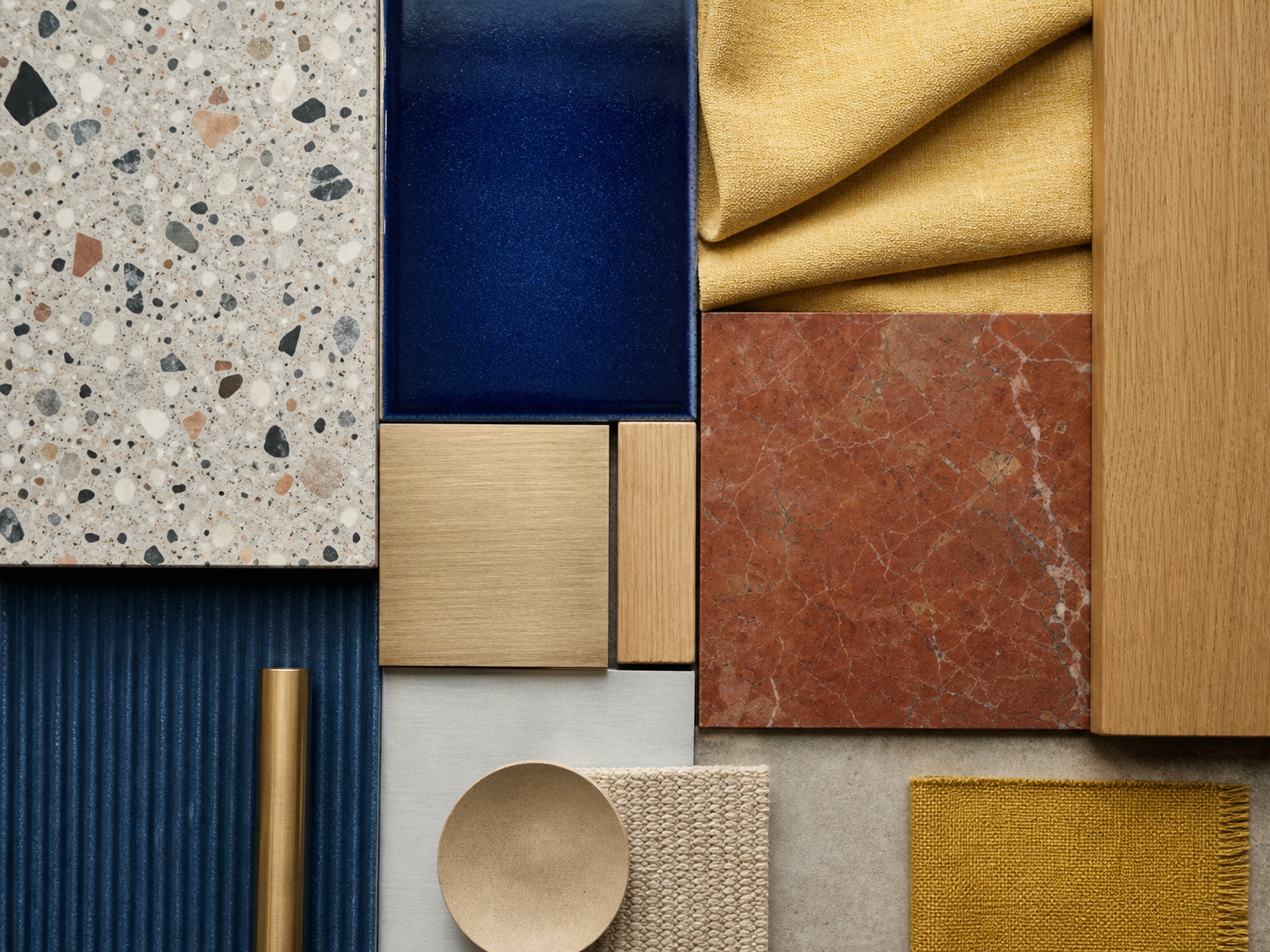 Campioni di materiali e colori